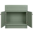 Pemberly Row Vanity Without Top in Evergreen Fog Fully Assembled 30
