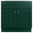 Pemberly Row Wood Vanity Without Top in Green Hunt Club Fully Assembled 30