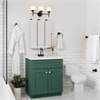 Pemberly Row Wood Vanity Without Top in Green Hunt Club Fully Assembled 30