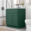 Pemberly Row Wood Vanity Without Top in Green Hunt Club Fully Assembled 30