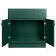 Pemberly Row Wood Vanity Without Top in Green Hunt Club Fully Assembled 30