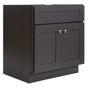 Pemberly Row Wood Vanity Without Top in Urbane Bronze Unassembled 30&quot