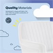 Pemberly Row Modern Office Chair Channel-Tufted Design White Velvet Fabric