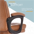 Pemberly Row Classic Executive Office Chair Bonded Leather in Cognac