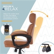 Pemberly Row Classic Executive Office Chair Bonded Leather in Cognac