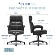 Pemberly Row Classic Executive Office Chair Bonded Leather in Black