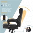 Pemberly Row Classic Executive Office Chair Bonded Leather in Black