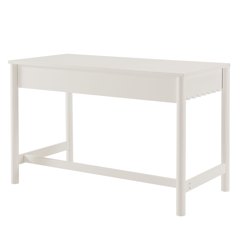 Pemberly Row Wooden Modern / Contemporary Writing Desk in White
