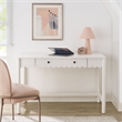 Pemberly Row Wooden Modern / Contemporary Writing Desk in White