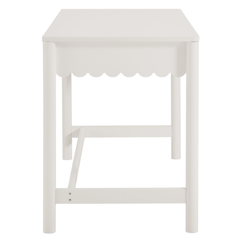 Pemberly Row Wooden Modern / Contemporary Writing Desk in White