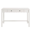 Pemberly Row Wooden Modern / Contemporary Writing Desk in White