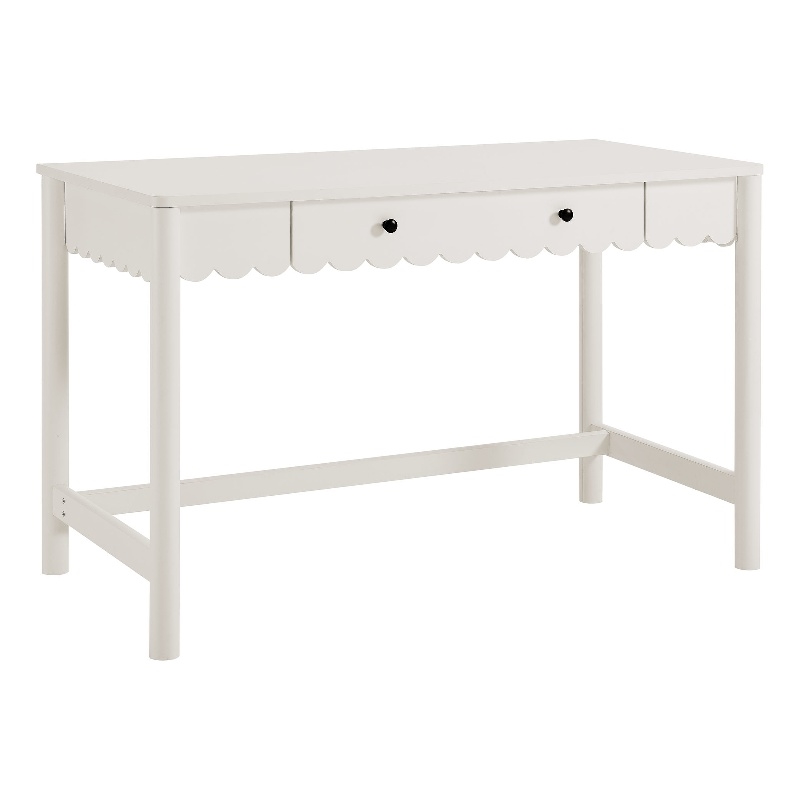 Pemberly Row Wooden Modern / Contemporary Writing Desk in White