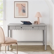 Pemberly Row Wooden Modern / Contemporary Writing Desk in Light Gray
