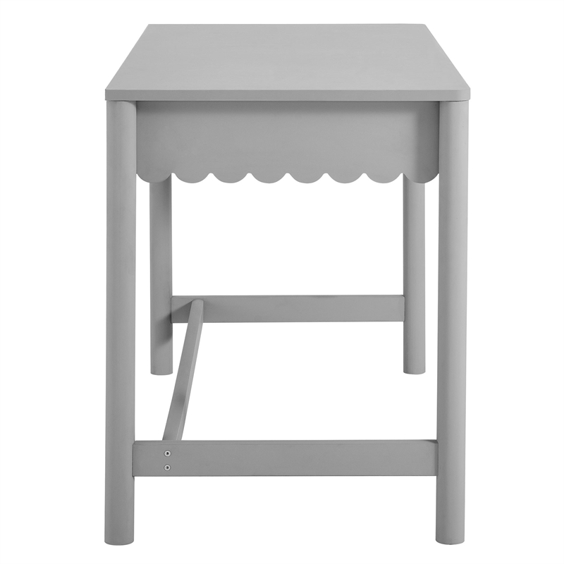 Pemberly Row Wooden Modern / Contemporary Writing Desk in Light Gray