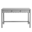Pemberly Row Wooden Modern / Contemporary Writing Desk in Light Gray