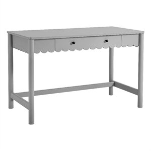 Pemberly Row Wooden Modern / Contemporary Writing Desk in Light Gray