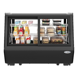 Pemberly Row 35&quot Self-Service Countertop Display Refrigerator in Black