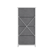 Pemberly Row Contemporary 4 Drawer Dresser in White Wood Top/Gray