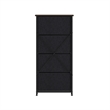 Pemberly Row 4 Drawer Dresser in Brown Wood Top/Black Iron Frame