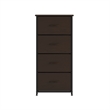 Pemberly Row 4 Drawer Dresser in Brown Wood Top/Black Iron Frame