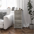 Pemberly Row 4 Drawer Dresser in Natural Wood Top/White Iron Frame