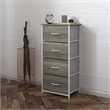 Pemberly Row 4 Drawer Dresser in Natural Wood Top/White Iron Frame
