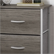 Pemberly Row 4 Drawer Dresser in Natural Wood Top/White Iron Frame