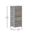 Pemberly Row 4 Drawer Dresser in Natural Wood Top/White Iron Frame