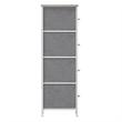Pemberly Row 4 Drawer Dresser in Natural Wood Top/White Iron Frame