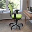 Pemberly Row Mid-Back Ergonomic Multifunction Mesh Chair with Wheels in Green