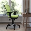 Pemberly Row Mid-Back Ergonomic Multifunction Mesh Chair with Wheels in Green