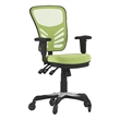 Pemberly Row Mid-Back Ergonomic Multifunction Mesh Chair with Wheels in Green