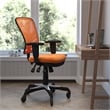 Pemberly Row Mid-Back Ergonomic Multifunction Mesh Chair with Wheels in Orange