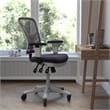Pemberly Row Mid-Back Ergonomic Multifunction Mesh Chair with Wheels-Dark Gray
