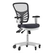 Pemberly Row Mid-Back Ergonomic Multifunction Mesh Chair with Wheels-Dark Gray