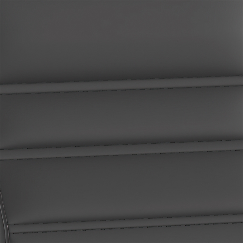 Pemberly Row Executive Chair with Black Frame & Arms on Skate Wheels in Black