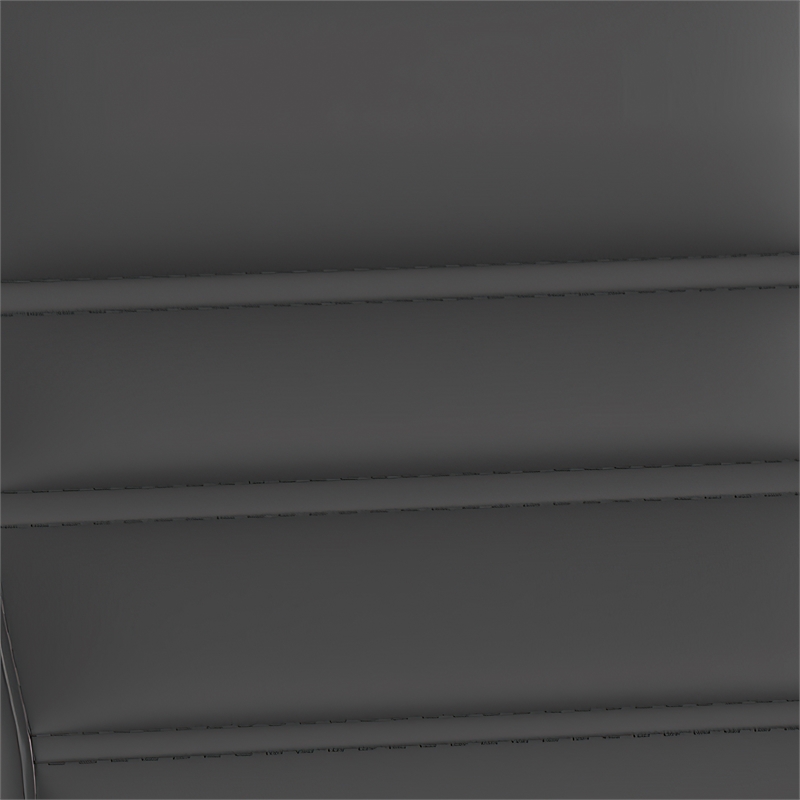 Pemberly Row Executive Chair with Chrome Frame & Arms on Skate Wheels in Black