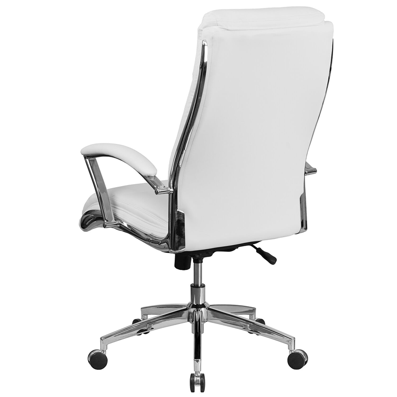 Pemberly Row Modern / Contemporary Leather Office Chair in White