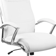 Pemberly Row Modern / Contemporary Leather Office Chair in White