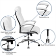 Pemberly Row Modern / Contemporary Leather Office Chair in White