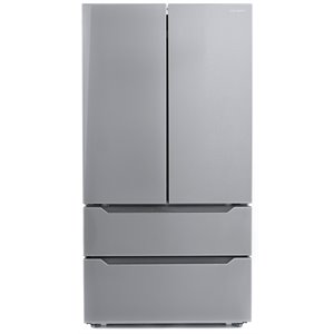 Pemberly Row 22.5 cu. ft. 4-Door French Door Refrigerator in Stainless Steel