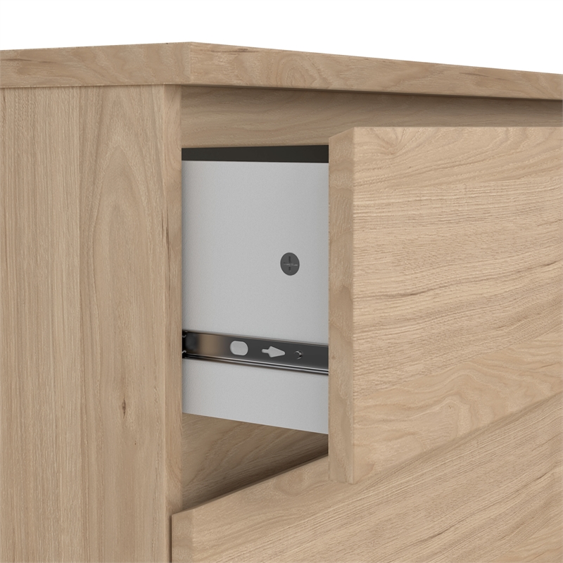 Pemberly Row Engineered Wood Contemporary Jackson Hickory 3 Drawer Chest