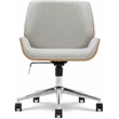 Pemberly Row Home Office Desk Chair Modern Ergonomic Woven Fabric Gray