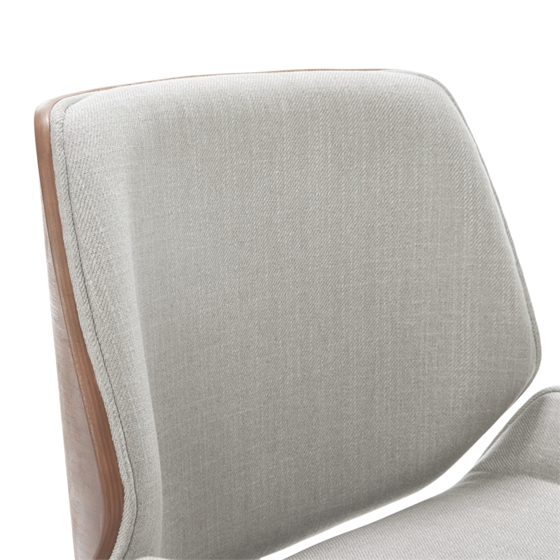 Pemberly Row Home Office Desk Chair Modern Ergonomic Woven Fabric Gray