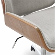 Pemberly Row Home Office Desk Chair Modern Ergonomic Woven Fabric Gray