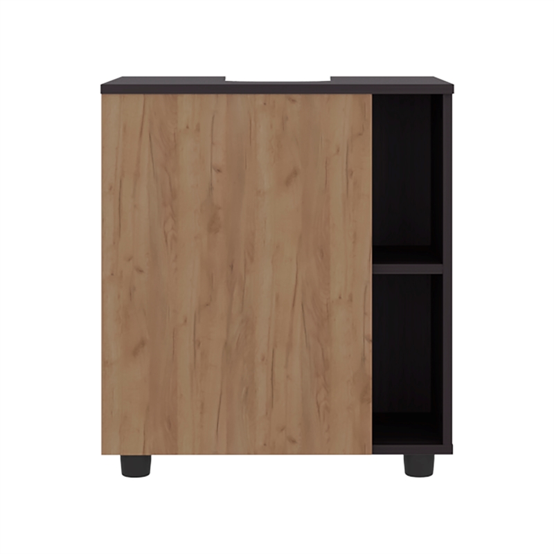 Pemberly Row Under Sink Cabinet Two Side Shelves Engineered Wood Multi-Color