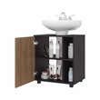 Pemberly Row Under Sink Cabinet Two Side Shelves Engineered Wood Multi-Color