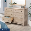 Pemberly Row Engineered Wood Contemporary Dresser in Harvest Walnut Finish