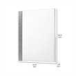 Pemberly Row 33 x 39 Dresser Mirror - Crystal Accents in White Glossy Laminate