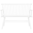 Pemberly Row Wooden Contemporary Spindleback Loveseat in White